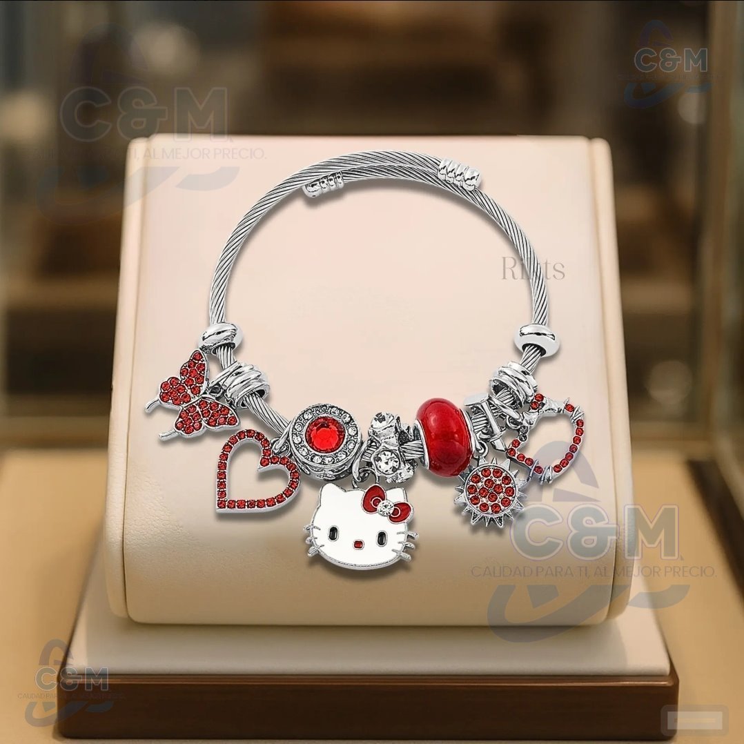 PANDORA COLOR ROJA DE HELLO KITTY P73
